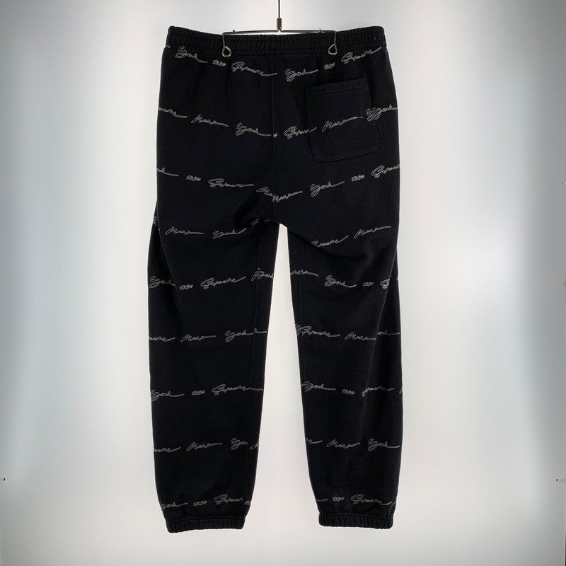【中古品】【メンズ】 SUPREME シュプリーム SCRIPT STIPE SWEATPANTS スクリプト ストライプ スウェットパンツ メンズ Lサイズ ブラック 149-260517-io-05-fuzh 万代Net店