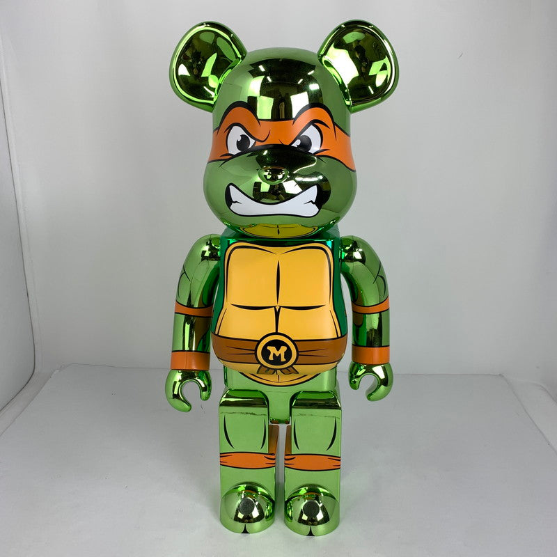 【中古品】 現状渡し品 BE@RBRICK MICHELANGELO CHROME Ver. 1000％ ベアブリック ミケランジェロ クロームメッキ 本体のみ 足裏にキズあり 055-260512-io-27-fuzh 万代Net店