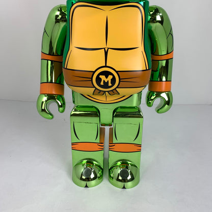 【中古品】 現状渡し品 BE@RBRICK MICHELANGELO CHROME Ver. 1000％ ベアブリック ミケランジェロ クロームメッキ 本体のみ 足裏にキズあり 055-260512-io-27-fuzh 万代Net店