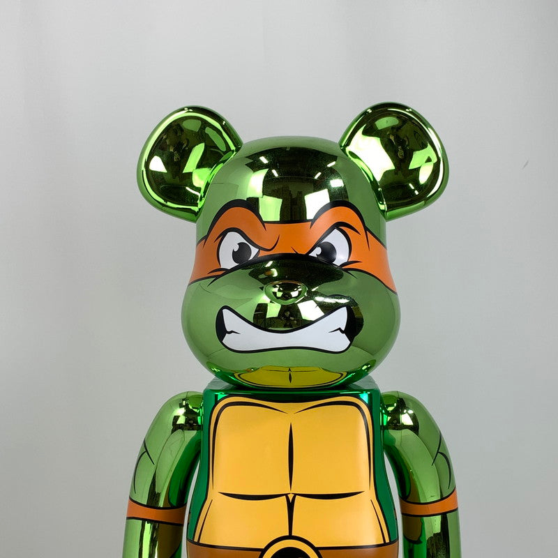 【中古品】 現状渡し品 BE@RBRICK MICHELANGELO CHROME Ver. 1000％ ベアブリック ミケランジェロ クロームメッキ 本体のみ 足裏にキズあり 055-260512-io-27-fuzh 万代Net店