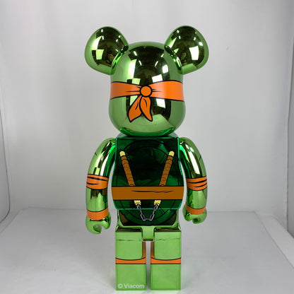 【中古品】 現状渡し品 BE@RBRICK MICHELANGELO CHROME Ver. 1000％ ベアブリック ミケランジェロ クロームメッキ 本体のみ 足裏にキズあり 055-260512-io-27-fuzh 万代Net店