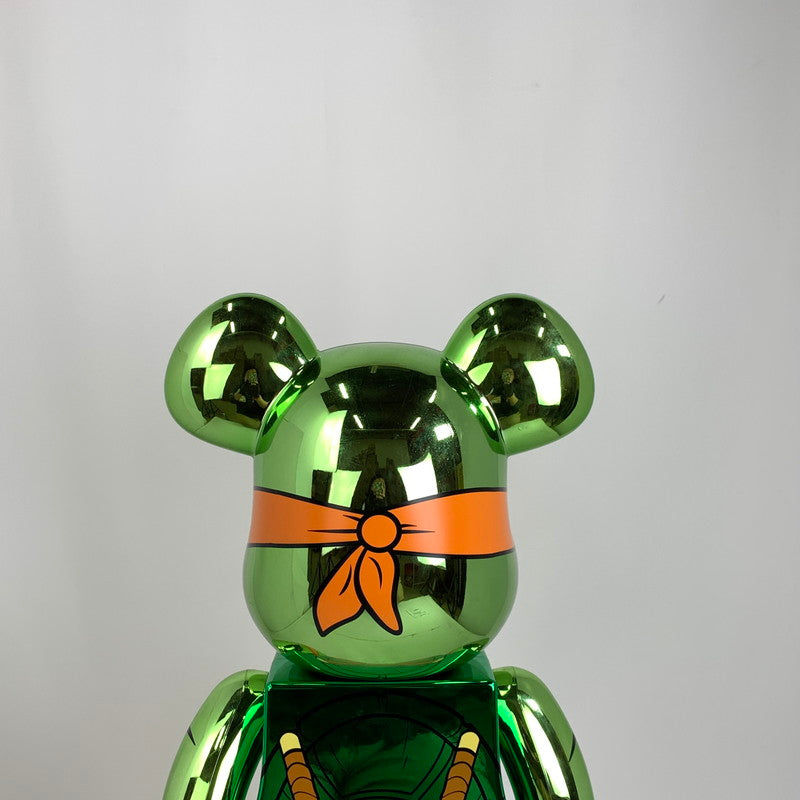 【中古品】 現状渡し品 BE@RBRICK MICHELANGELO CHROME Ver. 1000％ ベアブリック ミケランジェロ クロームメッキ 本体のみ 足裏にキズあり 055-260512-io-27-fuzh 万代Net店