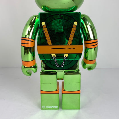 【中古品】 現状渡し品 BE@RBRICK MICHELANGELO CHROME Ver. 1000％ ベアブリック ミケランジェロ クロームメッキ 本体のみ 足裏にキズあり 055-260512-io-27-fuzh 万代Net店