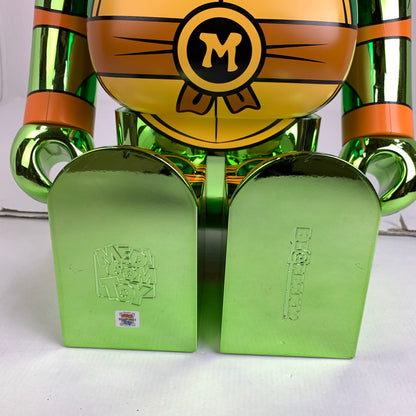 【中古品】 現状渡し品 BE@RBRICK MICHELANGELO CHROME Ver. 1000％ ベアブリック ミケランジェロ クロームメッキ 本体のみ 足裏にキズあり 055-260512-io-27-fuzh 万代Net店