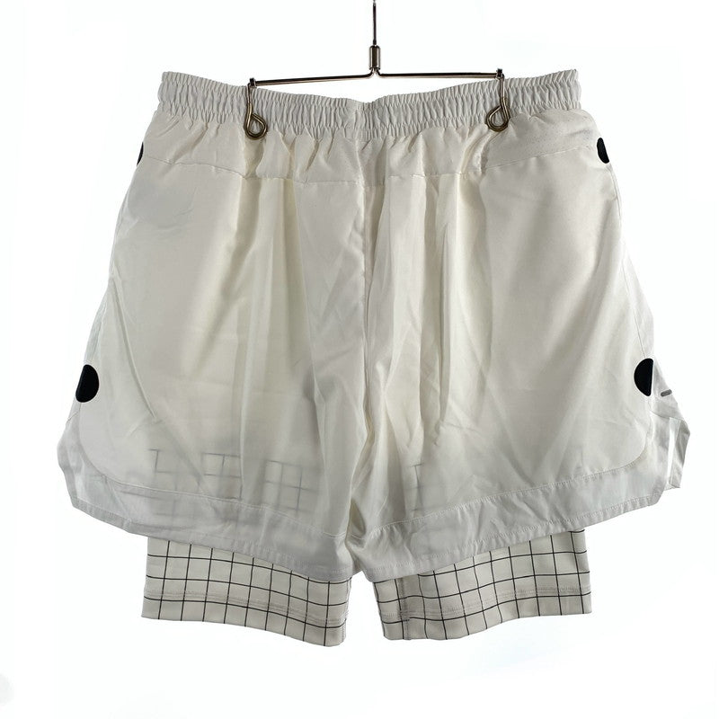 【中古美品】【メンズ】 OFF WHITE×NIKE U NRG SHORT オフホワイト×ナイキ NRG ショートパンツ ハーフパンツ ボトムス ブランド 古着 153-260614-gm-07-fuz サイズ：L カラー：ホワイト 万代Net店