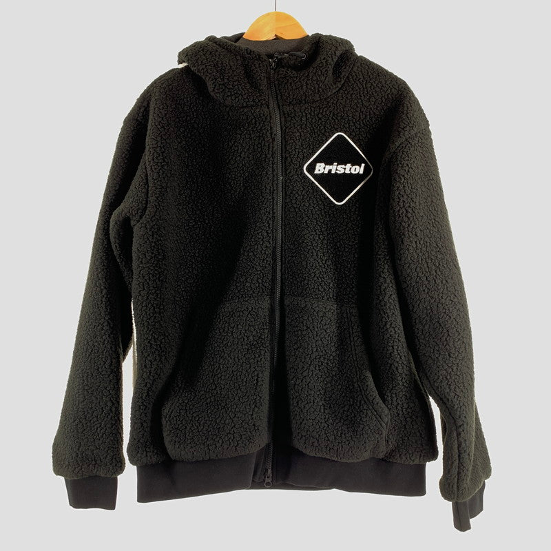【中古美品】【メンズ】 F.C.REAL BRISTOL エフシー レアル ブリストル POLARTEC BOA FLEECE BIG STAR HOODIE ポーラテック ボア フリース ビッグ スター フーディ メンズ Lサイズ ブラック 142-260516-io-05-fuzh 万代Net店