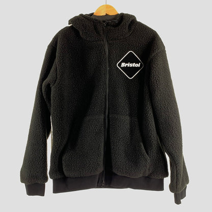 【中古美品】【メンズ】 F.C.REAL BRISTOL エフシー レアル ブリストル POLARTEC BOA FLEECE BIG STAR HOODIE ポーラテック ボア フリース ビッグ スター フーディ メンズ Lサイズ ブラック 142-260516-io-05-fuzh 万代Net店