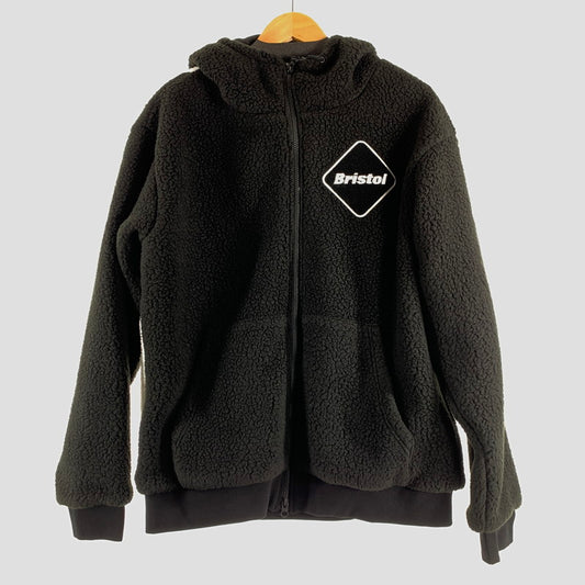 【中古美品】【メンズ】 F.C.REAL BRISTOL エフシー レアル ブリストル POLARTEC BOA FLEECE BIG STAR HOODIE ポーラテック ボア フリース ビッグ スター フーディ メンズ Lサイズ ブラック 142-260516-io-05-fuzh 万代Net店