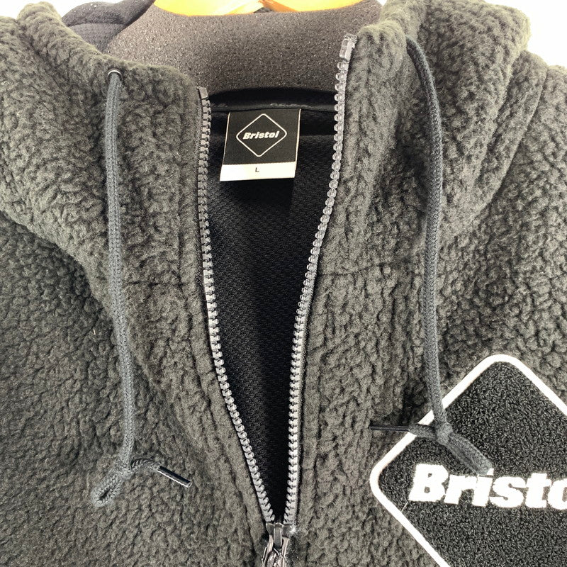 【中古美品】【メンズ】 F.C.REAL BRISTOL エフシー レアル ブリストル POLARTEC BOA FLEECE BIG STAR HOODIE ポーラテック ボア フリース ビッグ スター フーディ メンズ Lサイズ ブラック 142-260516-io-05-fuzh 万代Net店