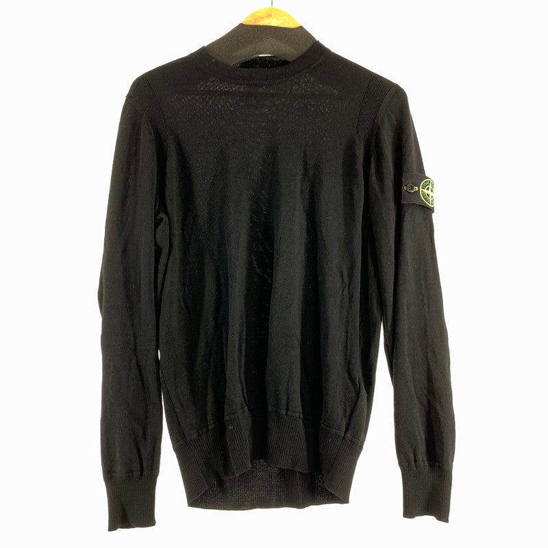 【中古品】【メンズ】 STONE ISLAND ストーンアイランド CREWNECK KNIT クルーネック ニット セーター メンズ Sサイズ ブラック 141-260516-io-03-fuzh 万代Net店