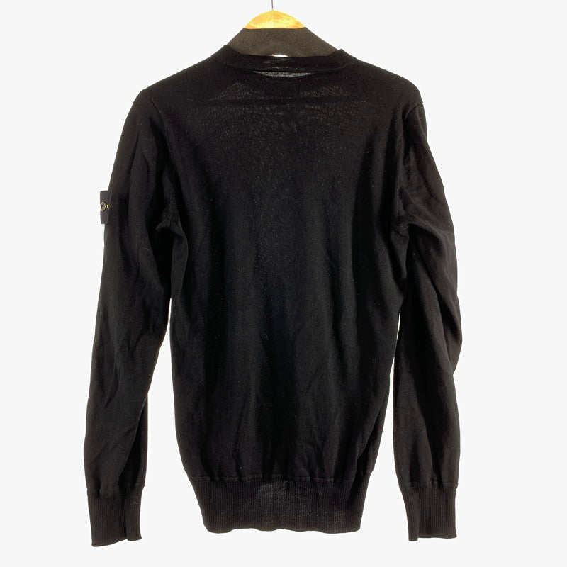 【中古品】【メンズ】 STONE ISLAND ストーンアイランド CREWNECK KNIT クルーネック ニット セーター メンズ Sサイズ ブラック 141-260516-io-03-fuzh 万代Net店