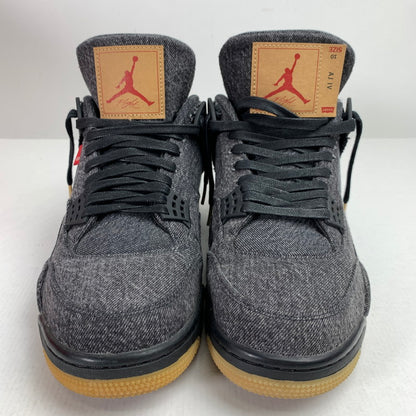 【中古品】【メンズ】 NIKE×LEVI’S ナイキ×リーバイス AO2571-001 AIR JORDAN 4 RETRO エアジョーダン4レトロ BLACK DENIM ブラックデニム スニーカー キーホルダー 箱付属 160-260525-ny-09-fuz サイズ：28.0cm カラー：ブラック 万代Net店