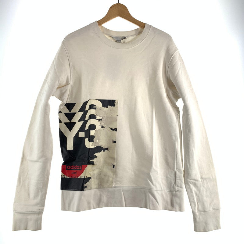 【中古品】【メンズ】 Y-3 ワイスリー CREW SWEATSHIRT クルー スウェットシャツ メンズ Mサイズ ホワイト 140-260516-io-07-fuzh 万代Net店