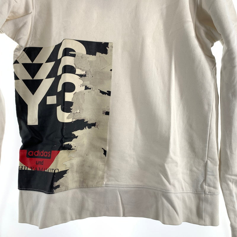 【中古品】【メンズ】 Y-3 ワイスリー CREW SWEATSHIRT クルー スウェットシャツ メンズ Mサイズ ホワイト 140-260516-io-07-fuzh 万代Net店