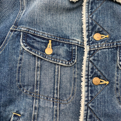 【中古品】【メンズ】 LEE リー LB0219 STORM RIDER DENIM JACKET ストーム ライダー デニムジャケット BLUE SIZE:S 裏ボア 147-260815-io-12-fuzh カラー：ブルー 万代Net店
