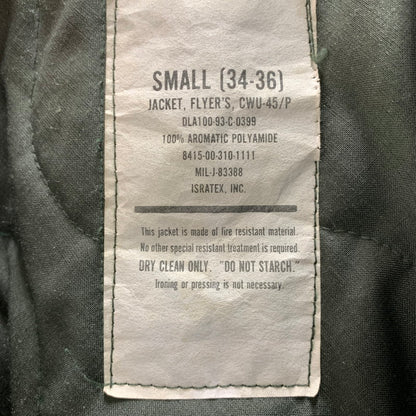 【中古品】【メンズ】 USED 米軍 CWU-45 P フライトジャケット アウター コート 古着 145-260518-mh-03-fuzh サイズ：S カラー：オリーブ 万代Net店
