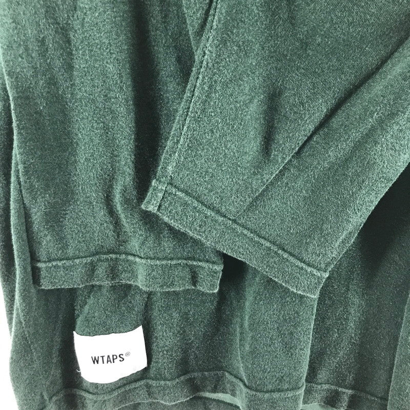 【中古品】【メンズ】 WTAPS ダブルタップス 241ATDT-CSM18 QB LS RACO ERA 七分袖カットソー 142-260528-ny-03-fuz サイズ：04 カラー：グリーン 万代Net店