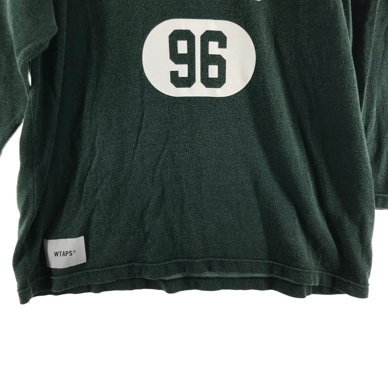 【中古品】【メンズ】 WTAPS ダブルタップス 241ATDT-CSM18 QB LS RACO ERA 七分袖カットソー 142-260528-ny-03-fuz サイズ：04 カラー：グリーン 万代Net店