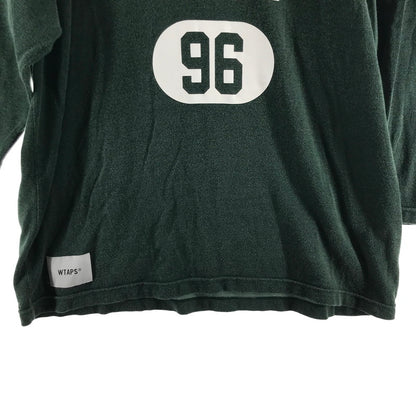 【中古品】【メンズ】 WTAPS ダブルタップス 241ATDT-CSM18 QB LS RACO ERA 七分袖カットソー 142-260528-ny-03-fuz サイズ：04 カラー：グリーン 万代Net店