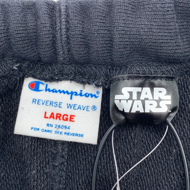 【中古品】【メンズ】 CHAMPION チャンピオン REVERSE WEAVE リバース ウィーブ STAR WARS SWEAT PANTS スターウォーズ スウェット パンツ ボトムス 古着 156-260729-mh-12-fuzh サイズ：L カラー：ブラック 万代Net店