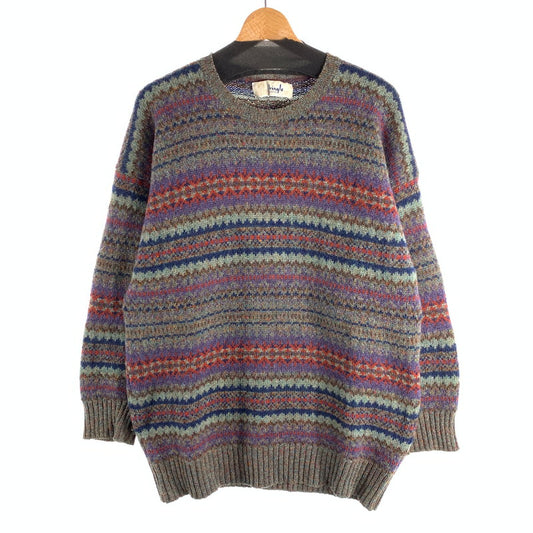 【中古品】【メンズ】 PRINGLE OF SCOTLAND ニットセーター トップス ブランド 古着 ウールニット 145-260530-gm-40-fuz サイズ：S カラー：総柄 マルチカラー 万代Net店