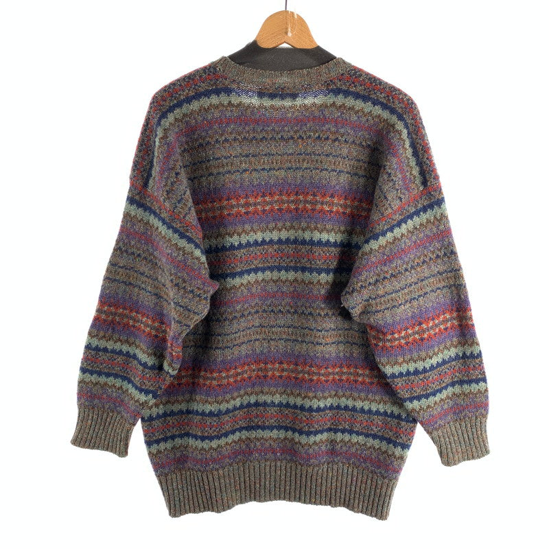 【中古品】【メンズ】 PRINGLE OF SCOTLAND ニットセーター トップス ブランド 古着 ウールニット 145-260530-gm-40-fuz サイズ：S カラー：総柄 マルチカラー 万代Net店