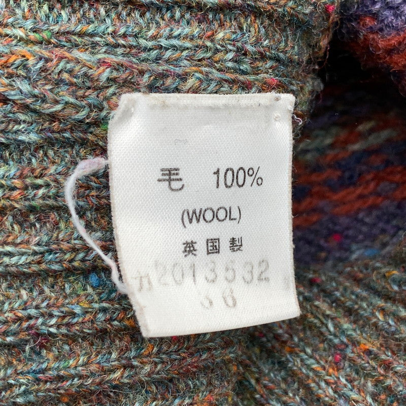 【中古品】【メンズ】 PRINGLE OF SCOTLAND ニットセーター トップス ブランド 古着 ウールニット 145-260530-gm-40-fuz サイズ：S カラー：総柄 マルチカラー 万代Net店