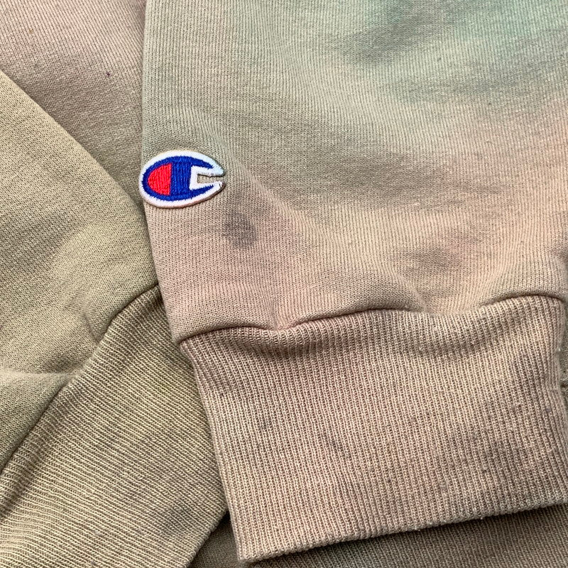 【中古品】【メンズ】 90s CHAMPION SWEAT チャンピオン スウェット トレーナー ブランド 古着 トップス 145-260530-gm-41-fuz サイズ：L カラー：ベージュ タイダイ 万代Net店