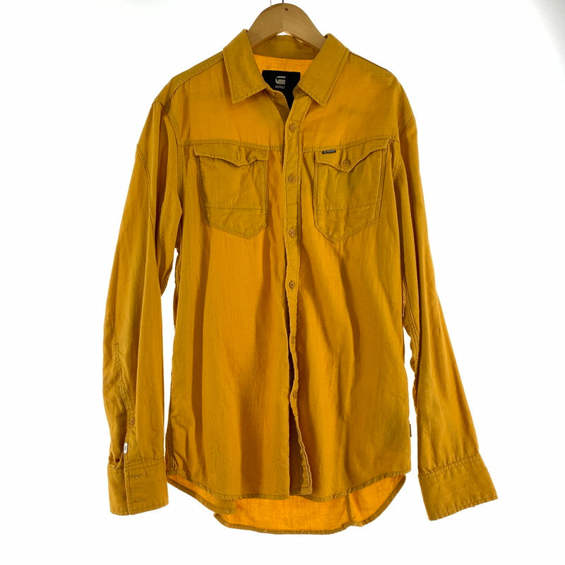 【中古品】【メンズ】 G-STAR RAW ジースター ロゥ 長袖シャツ イエロー SIZE:M ※ほつれあり 141-260920-io-25-fuzh 万代Net店