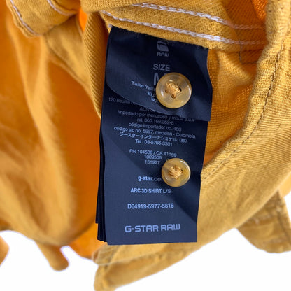 【中古品】【メンズ】 G-STAR RAW ジースター ロゥ 長袖シャツ イエロー SIZE:M ※ほつれあり 141-260920-io-25-fuzh 万代Net店