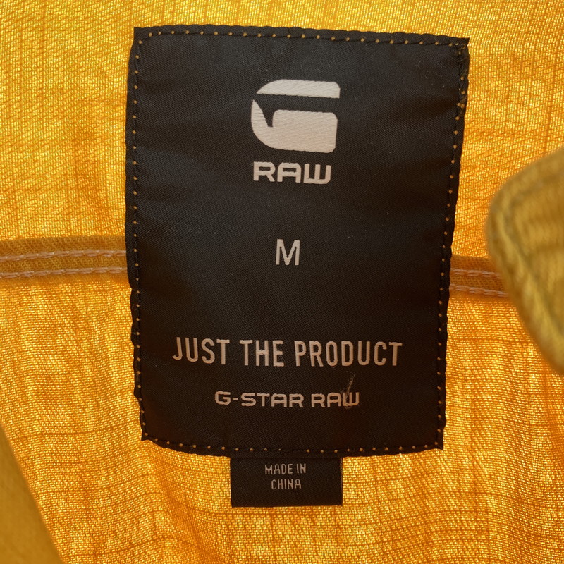 【中古品】【メンズ】 G-STAR RAW ジースター ロゥ 長袖シャツ イエロー SIZE:M ※ほつれあり 141-260920-io-25-fuzh 万代Net店