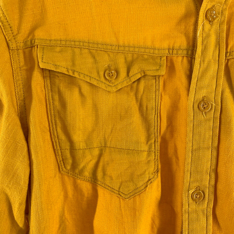 【中古品】【メンズ】 G-STAR RAW ジースター ロゥ 長袖シャツ イエロー SIZE:M ※ほつれあり 141-260920-io-25-fuzh 万代Net店