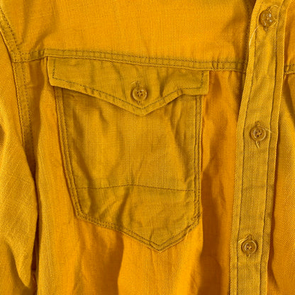 【中古品】【メンズ】 G-STAR RAW ジースター ロゥ 長袖シャツ イエロー SIZE:M ※ほつれあり 141-260920-io-25-fuzh 万代Net店