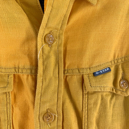 【中古品】【メンズ】 G-STAR RAW ジースター ロゥ 長袖シャツ イエロー SIZE:M ※ほつれあり 141-260920-io-25-fuzh 万代Net店