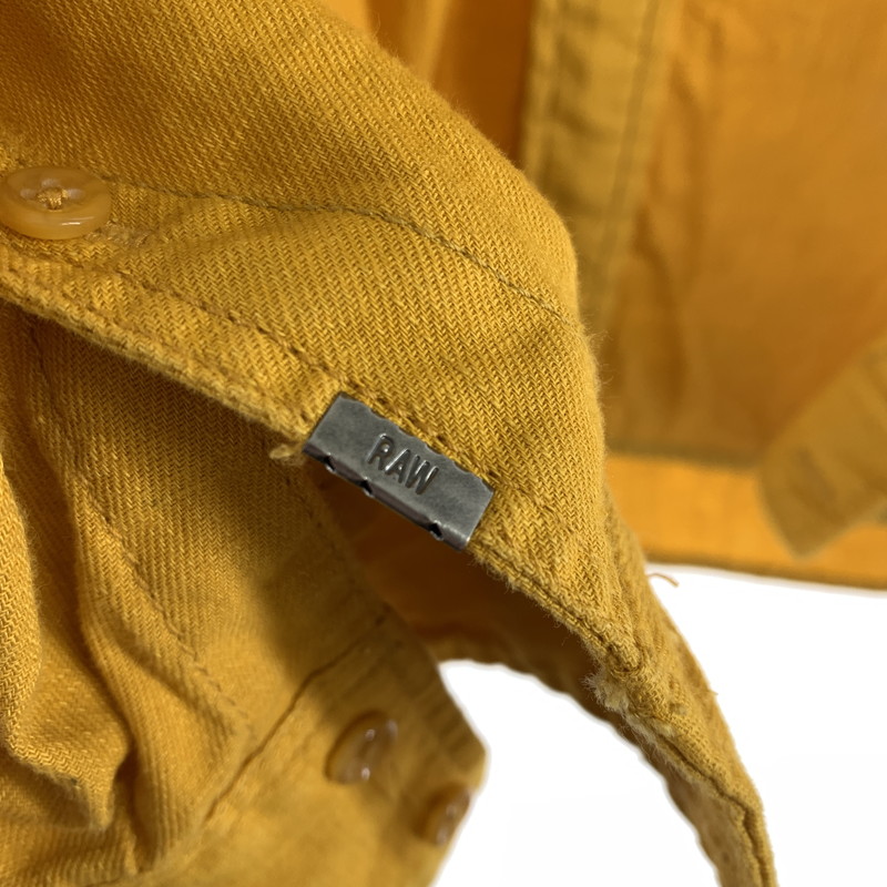 【中古品】【メンズ】 G-STAR RAW ジースター ロゥ 長袖シャツ イエロー SIZE:M ※ほつれあり 141-260920-io-25-fuzh 万代Net店
