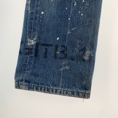 【中古品】【メンズ】 LEVI'Sリーバイス DENIM PANT デニムパンツ リメイク 裏977 156-260522-ny-12-fuz サイズ：32×32 カラー：ブルー 万代Net店