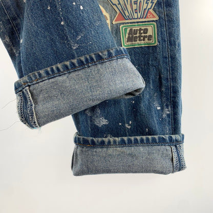 【中古品】【メンズ】 LEVI'Sリーバイス DENIM PANT デニムパンツ リメイク 裏977 156-260522-ny-12-fuz サイズ：32×32 カラー：ブルー 万代Net店