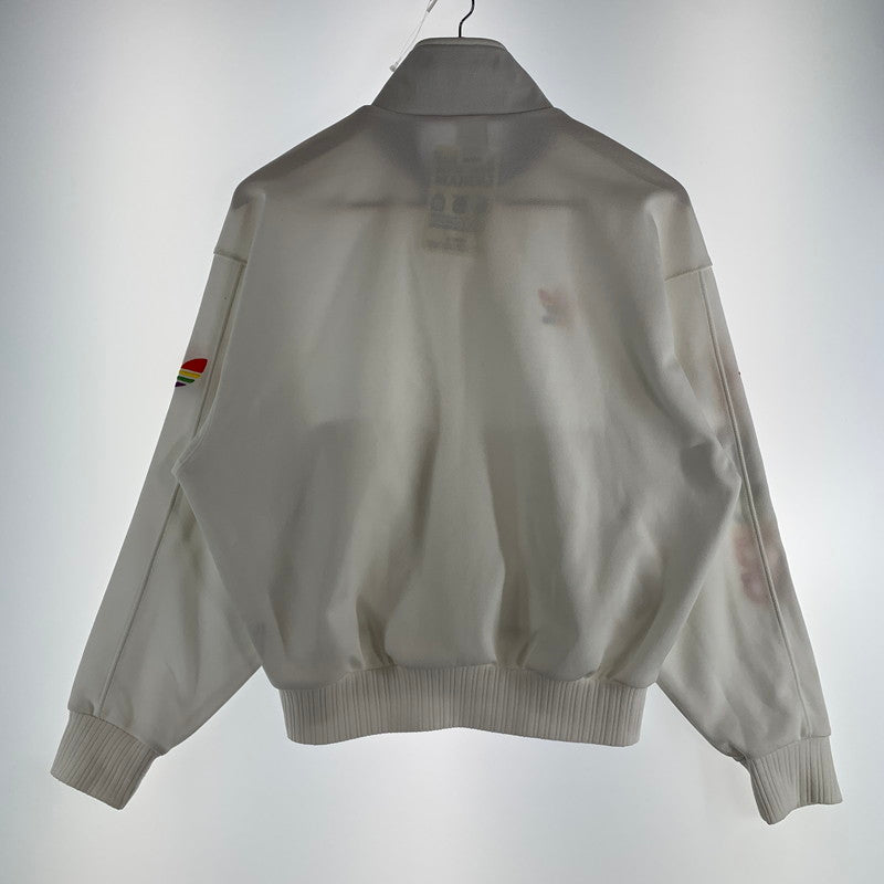 【中古品】【メンズ/レディース】 ADIDAS アディダス TRACK JACKET トラックジャケット 袖カラフル 145-260522-ny-08-fuz サイズ：L カラー：ホワイト 万代Net店