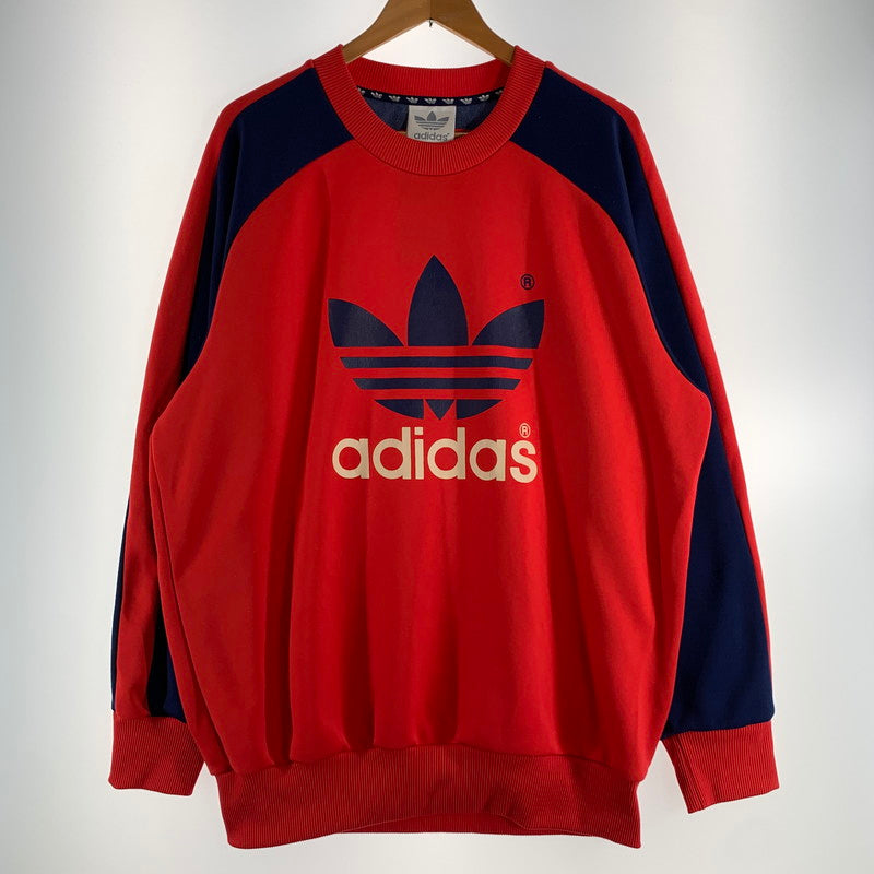 【中古品】【メンズ/レディース】 ADIDAS アディダス ラグラン スウェット 万国旗 145-260522-ny-09-fuz サイズ：XL カラー：レット×ネイビー 万代Net店