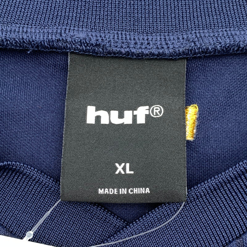 【中古品】【メンズ】 HUF 半袖ポロシャツ ハフ トップス ブランド 古着 142-260524-gm-04-fuz サイズ：XL カラー：ネイビー 万代Net店
