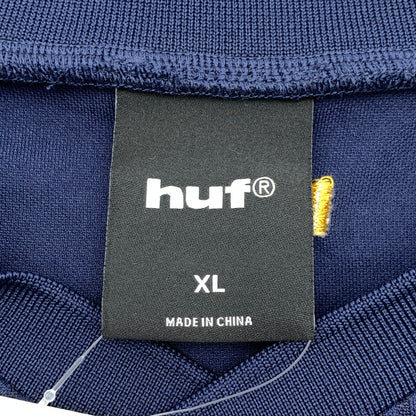 【中古品】【メンズ】 HUF 半袖ポロシャツ ハフ トップス ブランド 古着 142-260524-gm-04-fuz サイズ：XL カラー：ネイビー 万代Net店