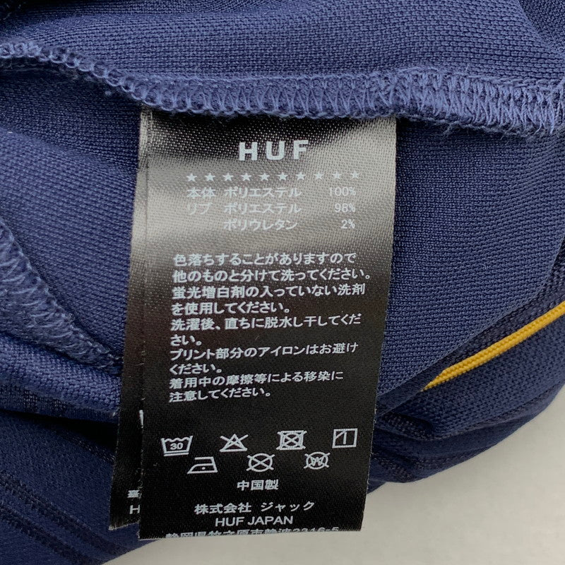 【中古品】【メンズ】 HUF 半袖ポロシャツ ハフ トップス ブランド 古着 142-260524-gm-04-fuz サイズ：XL カラー：ネイビー 万代Net店