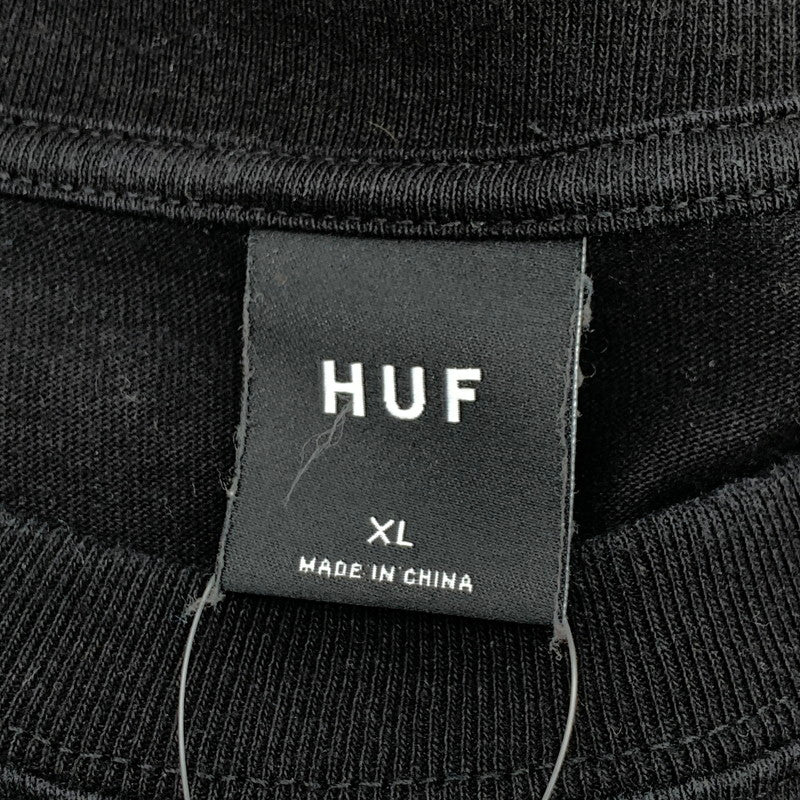 【中古品】【メンズ】 HUF ハフ 長袖Tシャツ カットソー ブランド 古着 142-260524-gm-02-fuz サイズ：XL カラー：ブラック 万代Net店
