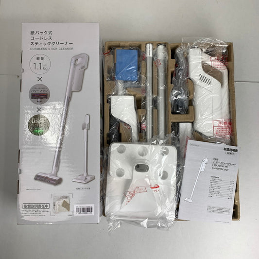 【中古美品】 ニトリ NITORI 紙パック式コードレスクリーナー MA301SK WH コードレス掃除機 スティッククリーナー 外箱傷みあり 101-260529-io-23-fuz 万代Net店