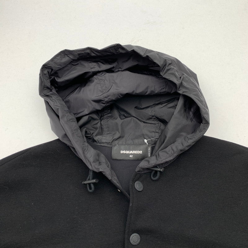 【中古品】【メンズ】 DSQUARED2 ディースクエアード S79DL0028 切替し キルティング ジャケット アウター コート 古着 23年製 141-260524-mh-12-fuz サイズ：42 カラー：ブラック 万代Net店