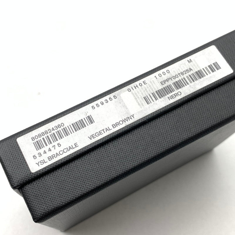 【中古品】【メンズ】 SAINT LAURENT サンローラン レザー オピウム カサンドラ ブレスレット 182-260524-mh-03-fuz カラー：ブラック 万代Net店