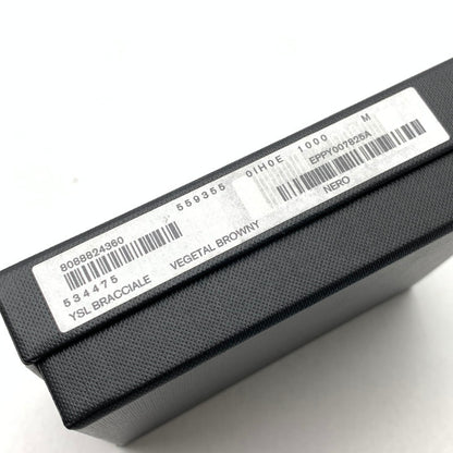 【中古品】【メンズ】 SAINT LAURENT サンローラン レザー オピウム カサンドラ ブレスレット 182-260524-mh-03-fuz カラー：ブラック 万代Net店
