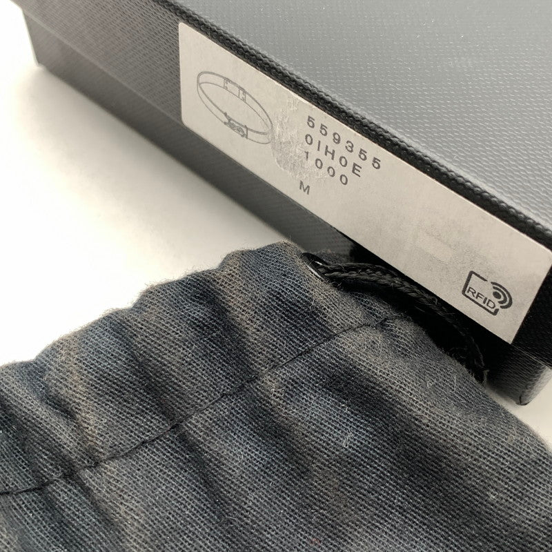 【中古品】【メンズ】 SAINT LAURENT サンローラン レザー オピウム カサンドラ ブレスレット 182-260524-mh-03-fuz カラー：ブラック 万代Net店