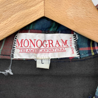 【中古品】【メンズ】 MONOGRAM ジャケット USA製 モノグラム アウター ブランド 古着 その他アウター 145-260523-gm-10-fuzh サイズ：L カラー：マルチカラー 万代Net店