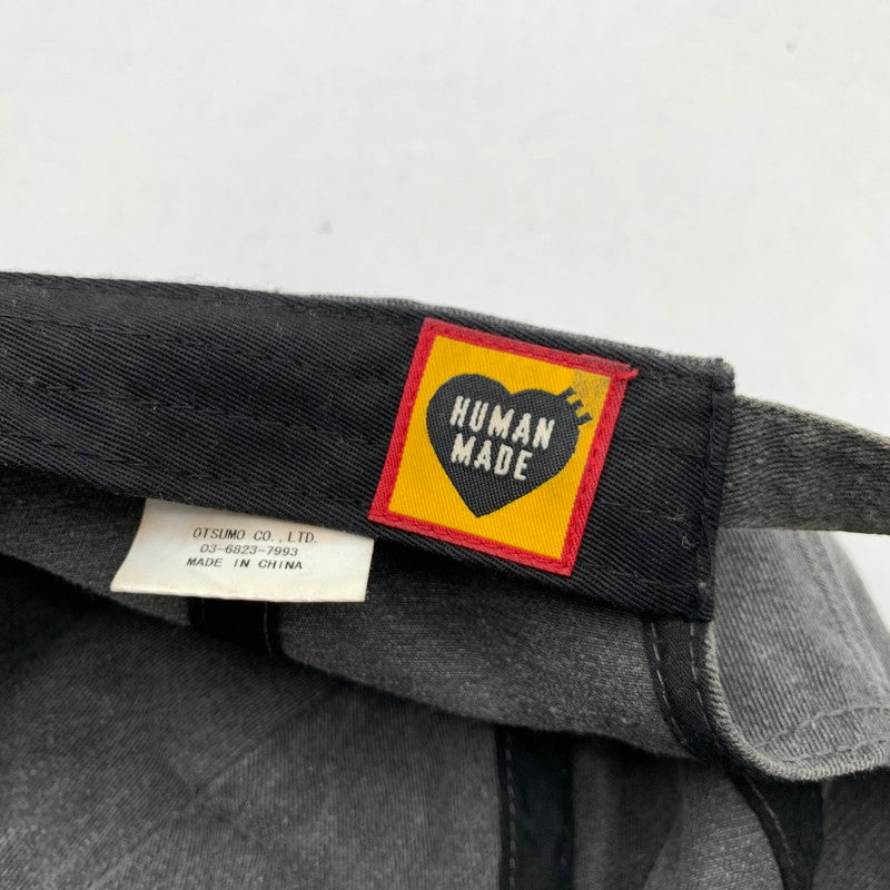 【中古品】【メンズ】 HUMAN MADE ヒューマンメイド 6 PANEL CAP ハート 刺繍 ベースボール キャップ 帽子 185-260524-mh-14-fuz カラー：グレー 万代Net店